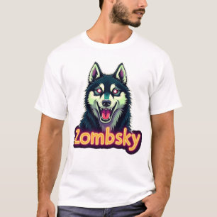 T-shirt essentiel pour chien zombie Sibe Husky de