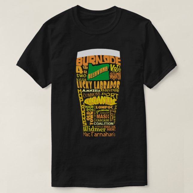 T-shirt essentiel pour les brasseries Portland (Design devant)
