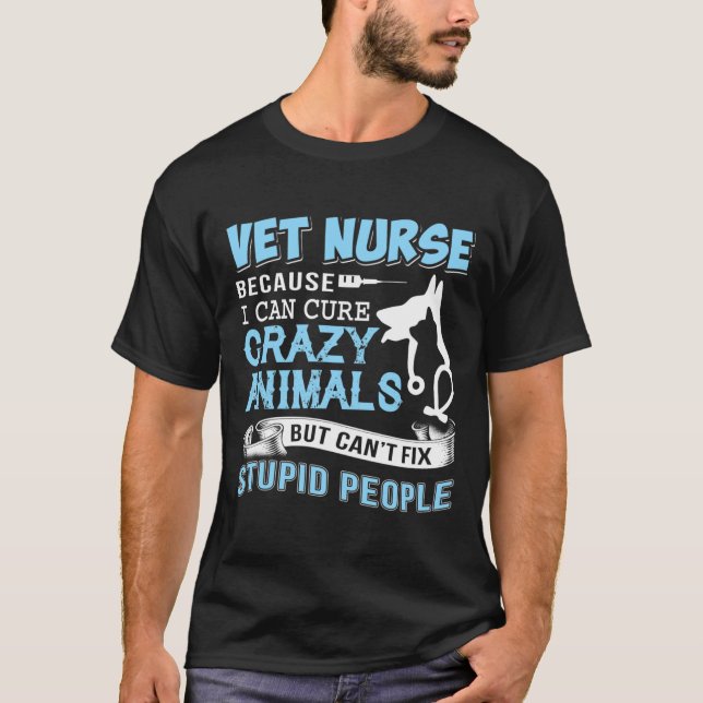 T-Shirt Essentiel pour l'infirmière vétérinaire (Devant)