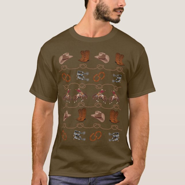 T-shirt Essentiels de Cowboy Bronco Buster (Devant)