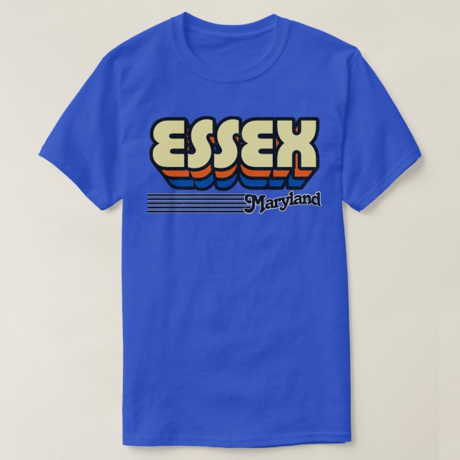 T-shirt Essex Maryland Retro Stripes (Design devant)