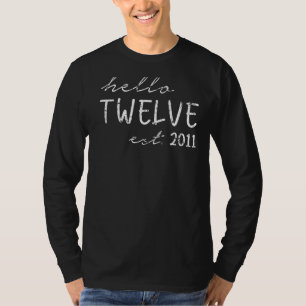 T-shirt Est 2011 Bonjour Douze Ans Garçon ou fille 12e B