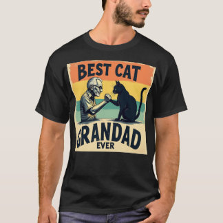 T-shirt est Cat Grand-père de la Fête des pères jamais cad