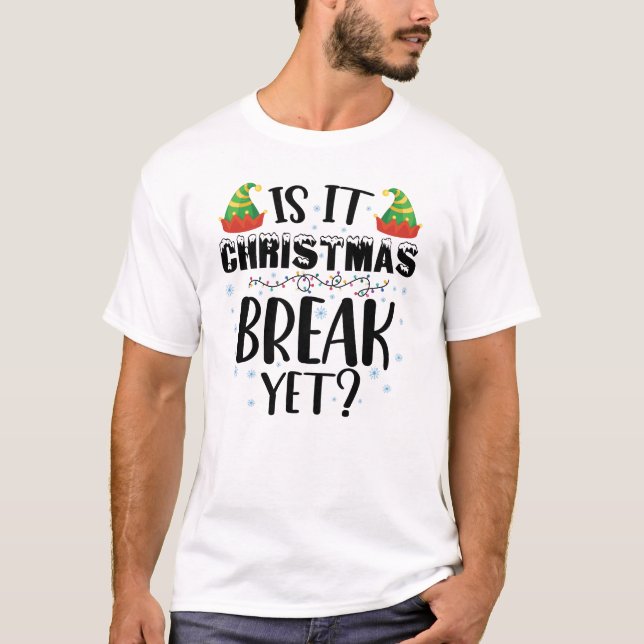 T-shirt Est-ce déjà les vacances de Noël Drôle de professe (Devant)