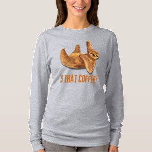 T-shirt Est-Ce Du Café ? Une fente curieuse
