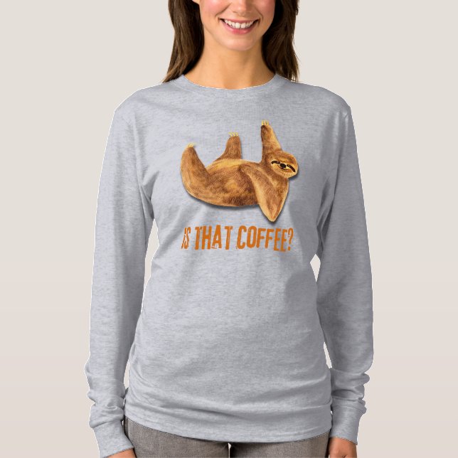 T-shirt Est-Ce Du Café ? Une fente curieuse (Devant)