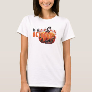 T-shirt Est-Ce Encore Octobre ? - Citrouille gothique Éffr