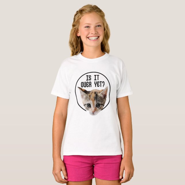 T-shirt EST-CE FINI!? Tête de chaton Coronavirus (Devant entier)