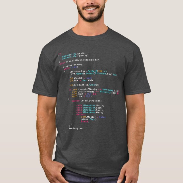 T-shirt Est-Ce La Couleur De Programmation De Codage Vérit (Devant)