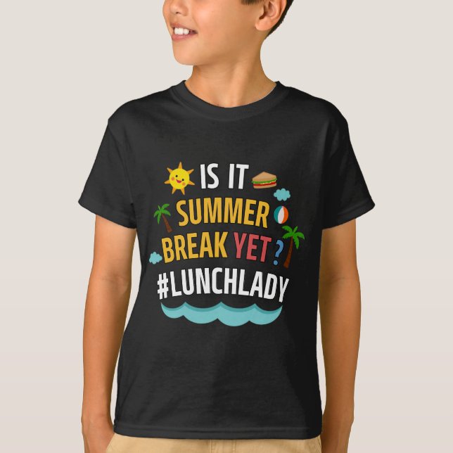 T-shirt est-ce la pause été mais déjeuner dame (Devant)