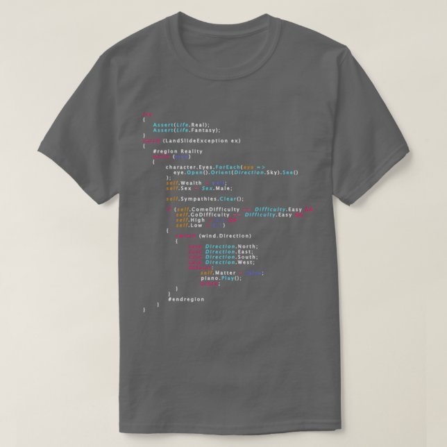 T-shirt Est-Ce La Vie Réelle Codage Programmation Couleur  (Design devant)