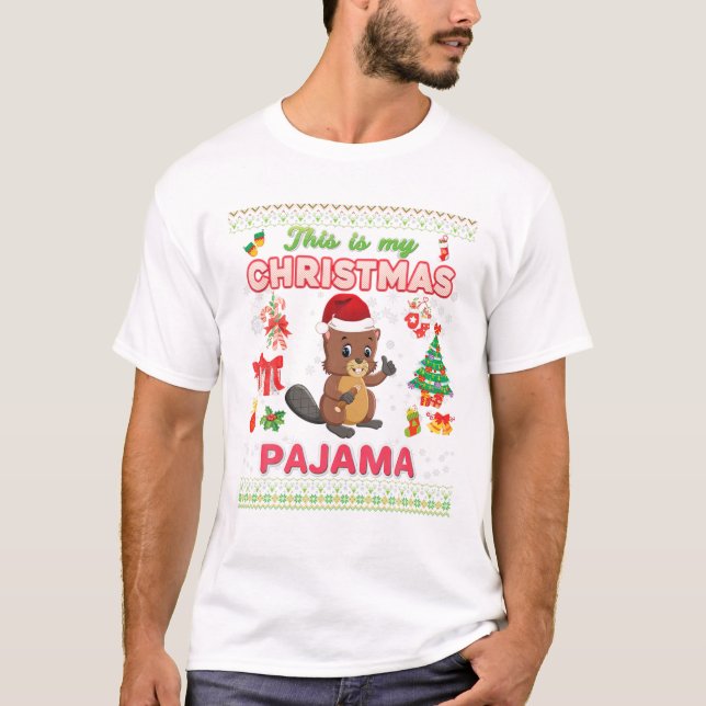 T-shirt Est-ce mon pyjama de Noël (Devant)
