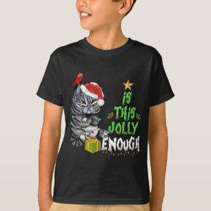 T-shirt Est-Ce Que Ce Jolly Assez Chat Noir Joyeux Noël Tr