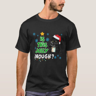 T-shirt Est-Ce Que Ce Jolly Assez Chat Noir Joyeux Noël Tr