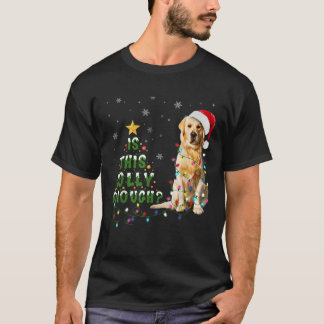 T-shirt Est-Ce Que Ce Jolly Assez Père Noël Golden Retriev