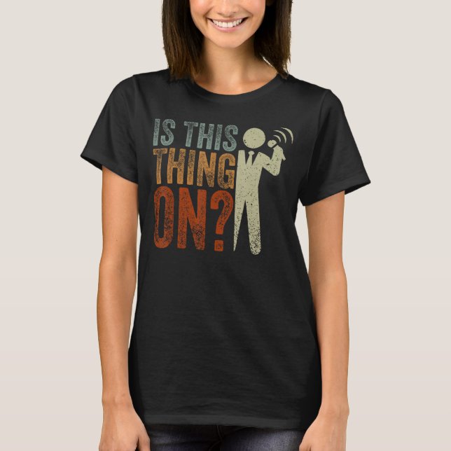 T-shirt Est-Ce Que C'Est Sur Stand-Up Comedy Comedian Mic (Devant)