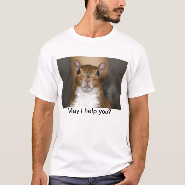 T-shirt Est-ce que je peux vous aider ? (Devant)