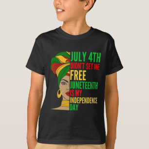 T-shirt Est-ce que ma fête de l'Indépendance est noire His