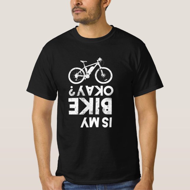 T-shirt Est-ce que mon vélo OK Funny VTT (Devant)