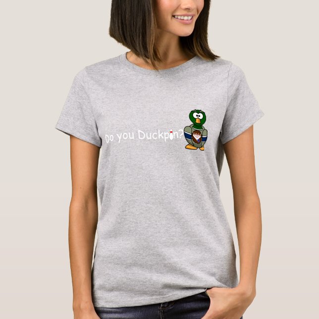 T-shirt EST-CE QUE TU DUCKPIN ? Bowling Tee (Devant)