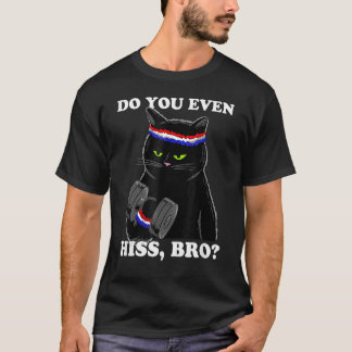 T-shirt Est-ce que tu siffles même frère drôle chat noir l
