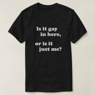T-SHIRT EST-CE QU'IL EST GAY ICI, OU EST-CE QUE C'EST SEUL