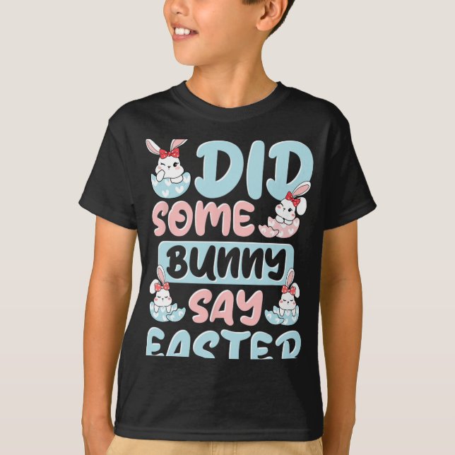 T-shirt Est-Ce Qu'Un Lapin A Dit Pâques (Devant)