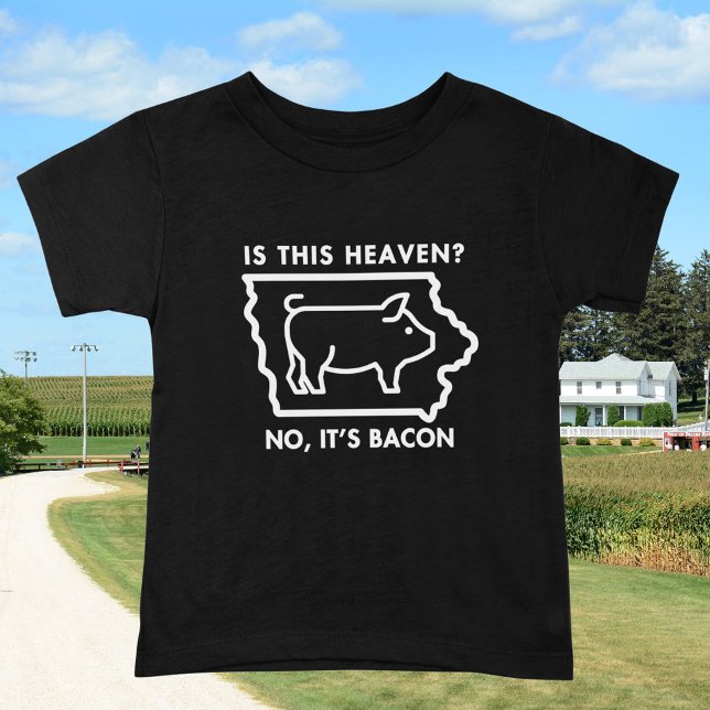 T-shirt Est-Ce Un Ciel ? C'est drôle Bacon (Funny bacon shirt.  Looks great on multiple apparel types, colors and sizes. )