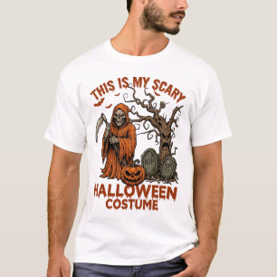 T-shirt Est Costume d'Halloween Effrayant Citrouille Reape