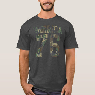 T-shirt Est de Merica de camouflage vintage '. 1776