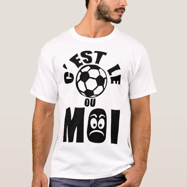 T-shirt est foot ou moi expression femme  football 1 (Devant)