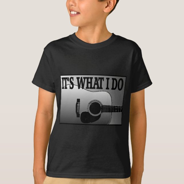 T-shirt Est GUITAR-IT ACOUSTIQUE CE QUE JE FAIS (Devant)