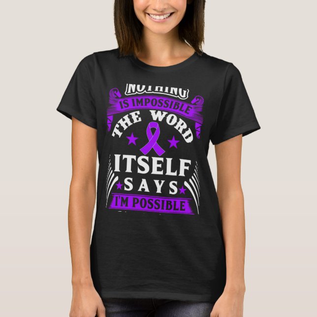 T-shirt Est Impossible ! Sensibilisation à la fibromyalgie (Devant)