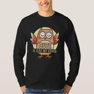 T-shirt Est Juste Mon Propriétaire De Cool De Chouette De