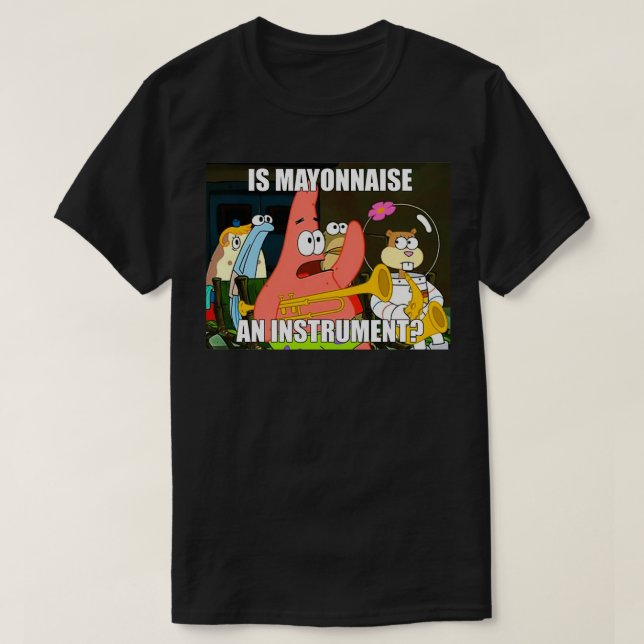 T-shirt est mayonnaise et instrument grand (Design devant)