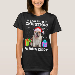 T-shirt Est Mon Noël Français Chien Chien Chien Pyjama Chi