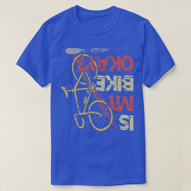 T-shirt Est mon vélo ok Mountainbike Triathlon Downhill (Design devant)