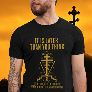 T-shirt Est Orthodoxe Fr. Cadeau Croix Rose Seraphim
