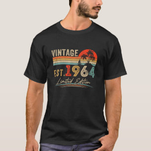 T-shirt Est Vintage 1964 Édition Limitée 60 Ans 60ème