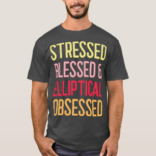 T-shirt Estampille Bienheureux Obsédé elliptique