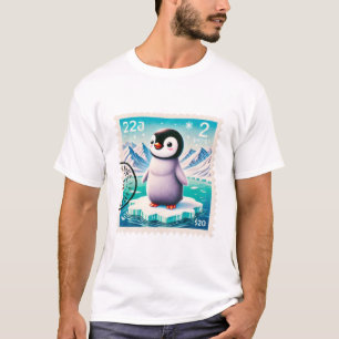 T-shirt estampille de pingouin