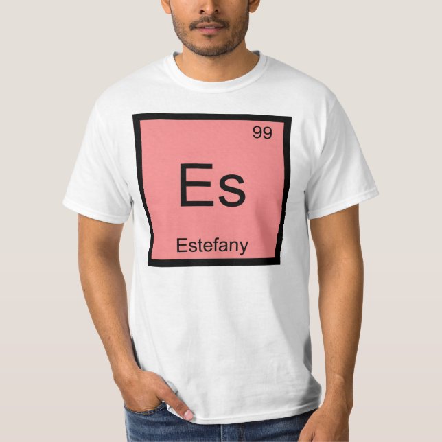T-shirt Estefany Nom Chimie Élément Tableau Périodique (Devant)