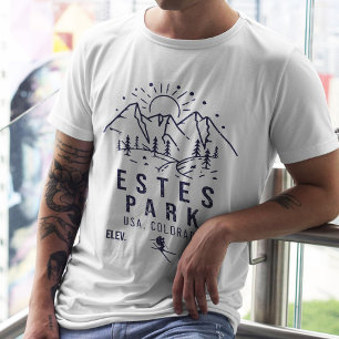 T-shirt Estes Park Colorado Monts minimalistes