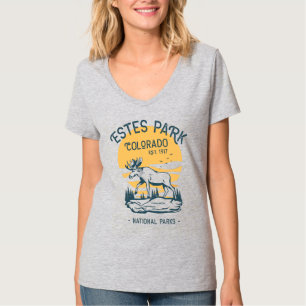 T-shirt Estes Park Colorado National Park Moose Sunset