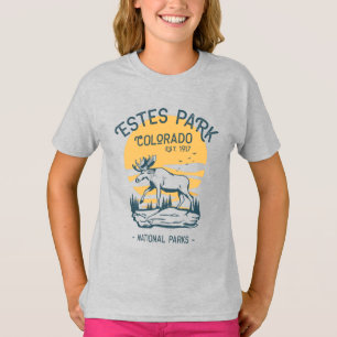 T-shirt Estes Park Colorado National Park Moose Sunset
