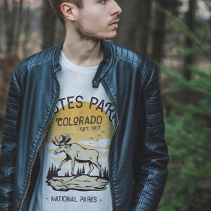 T-shirt Estes Park Colorado National Park Moose Sunset