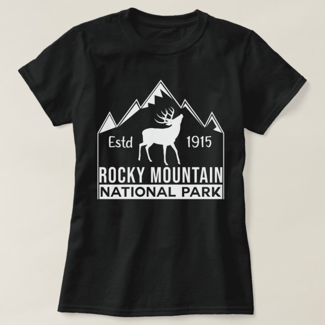 T-shirt Estes Park Colorado Rocky Mountain National Park, (Design devant)