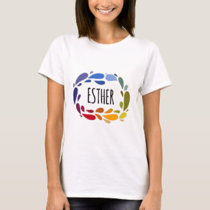 T-shirt Esther Nom mignon cadeau coloré nommé Esther