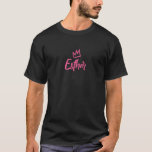 T-shirt Esther The Queen / Pink Crown<br><div class="desc">Esther is an awesome name. A name fit for a queen or a princess. Why not wear this name with pride and a cute pin crown? Esther rules – let this playful pink Esther design be the proof of that! All Hail queen Esther! Maybe you know the best Esther ever....</div>