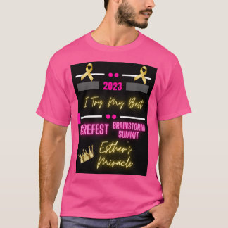 T-shirt Esther's Miracle 2023 CureFest & Brainstorm Summit
